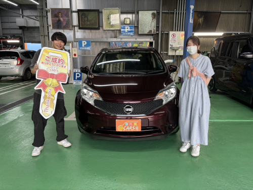 日産 ノート 1.2 X　ご納車させて頂きました。