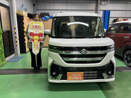 スズキ スペーシアカスタム ハイブリッド(HYBRID) XS ご納車させて頂きました。